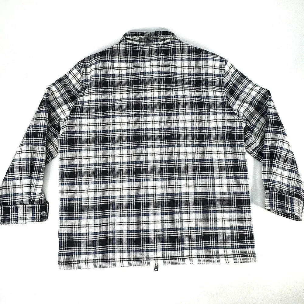 Woolrich The Timber Padded Overshirt Plaid Full Zip Jacket Shacket Mens Large